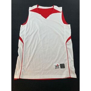 Alleson Athletic Youth Large Reversible Basketball Jersey White‎ Red